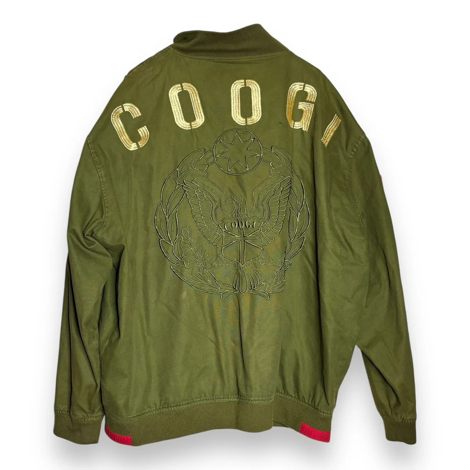 Chaqueta de bombardero COOGI Australia verde estilo militar para hombre talla 5XL Foto 1 de 4