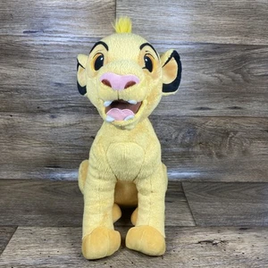 Disney Store Lion King Simba Plush 14" Stuffed Animal Sitting Open Mouth Happy - Picture 1 of 9