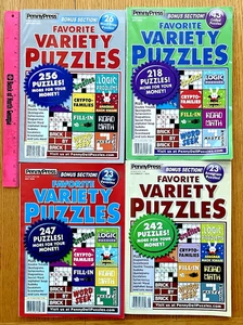 Lot of 4 PENNY PRESS FAVORITE VARIETY PUZZLES Rtl $23.96 w FREE SHIPPING - Picture 1 of 1