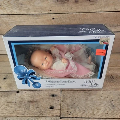 Playmates Tiara Dolls 9” Welcome Home Baby Jointed Poseable 1987  NIB Pink - Image 1 of 4