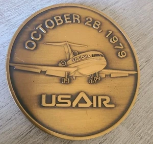 Vintage 2" USAir Airlines Gedenkmünze Medaille 28. Oktober 1979 Allegheny - Bild 1 von 5