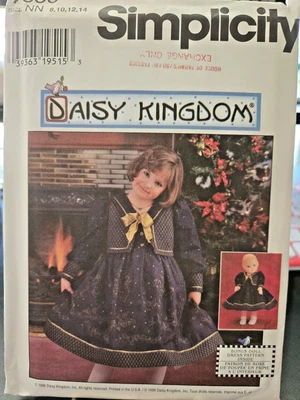 SEWING PATTERN Simplicity 7359 un-cut Daisy Kingdom size    NN 8-10-12-14 - Image 1 of 2