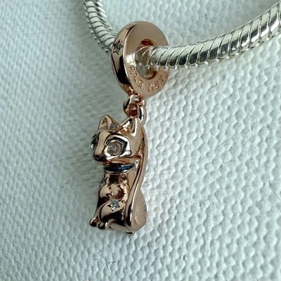 Pandora Rose Gold Cat Talisman Charm Sterling Silver with Sparkling CZ - Image 1 of 4