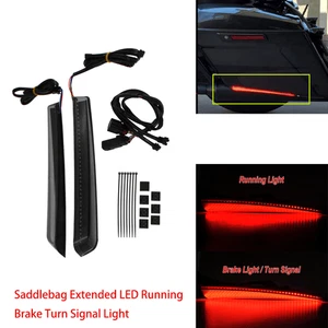 Saddlebag Extended Flow LED Run Brake Turn Signal Light For Harley Road Glide - Picture 1 of 14
