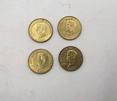 Philippines 1991-1994 50 Sentimos Improved Flora & Fauna Complete Year.All UNC - Image 1 of 3