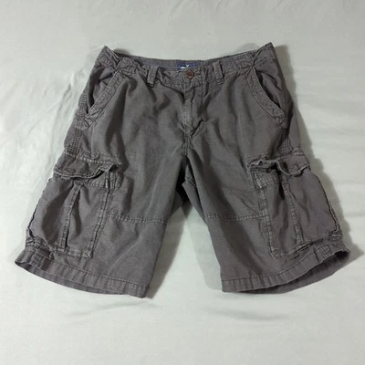American Eagle Outfitters Cargo Shorts Mens 34 Black Longboard 10" Inseam  - Image 1 of 4