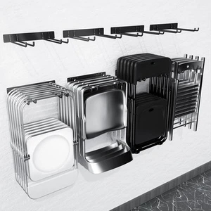 Folding Chair Storage Rack Wall Mount Garden Tool Folding Chair Rack - 4 Pack - Picture 1 of 7