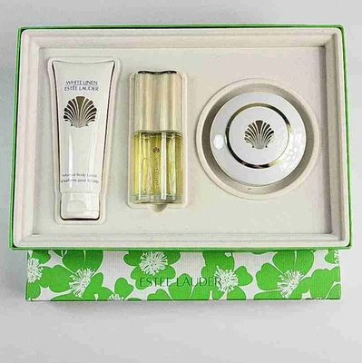 雅诗兰黛白色亚麻香水、身体乳液和粉末礼品套装 - 全新带盒 — 第 1/4 张图片