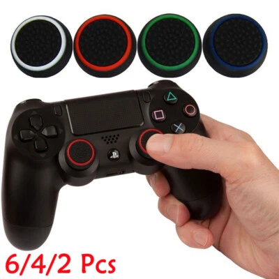 6PCS Silicone Joystick Grips For PS5 PS4 Controllers Colorful Thumb Stick Cover↷ - Image 1 of 4