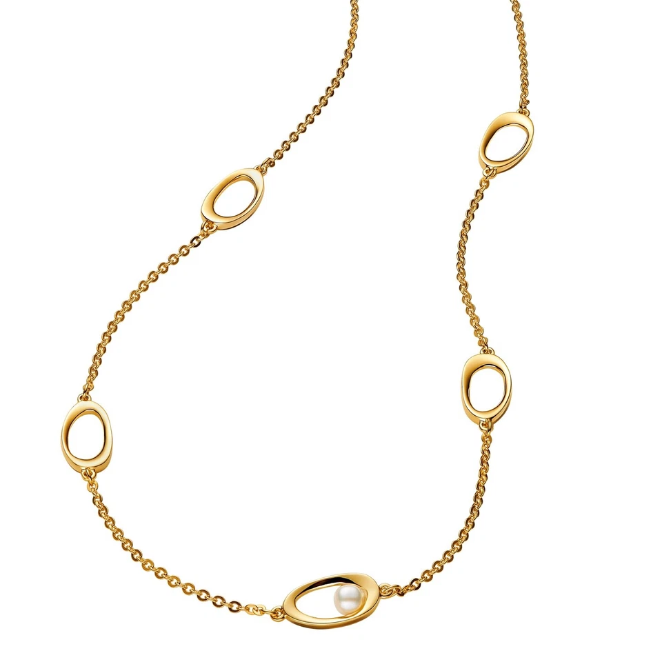 PANDORA ESSENCE Kette organisch Perle vergoldet 363883C01-45