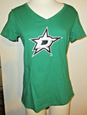 New Dallas Stars NHL Hockey V-neck t-shirt Adult Women's sizes S,M,L Retail $30 - Image 1 of 4