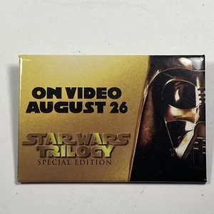 Vintage Star Wars Trilogy DVD Promotional Pin Darth Vader Very Rare - Picture 1 of 4