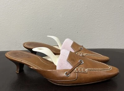 TOD’S Y2K Mini Tacones de Mula Gatito Caprichoso Boho Cottage Talla 9  Foto 1 de 4