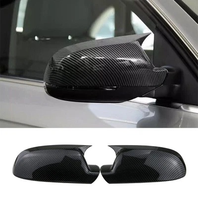 For Audi A4 S4 A5 S5 RS4 RS5 2011-2016 Carbon Fiber OX Horn Rear View Mirror Cap — 第 1/4 张图片