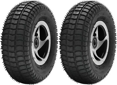 2Pcs 9x3.50-4 Rear Wheel Tire Rim 19mm for Gas Skateboard Scooter Mini Choppers - Image 1 of 4