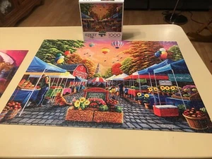 Buffalo Country Life Farmers Market 1000 Pc Puzzle 100% Complete - Picture 1 of 1