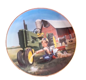 Plato de coleccionista Clean and Shiney Little Farmhands cachorro niño Danbury como nuevo - Imagen 1 de 3