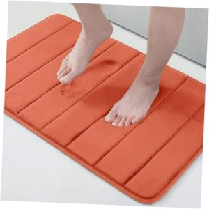 Memory Foam Bath Mat Rug, Ultra Soft and Non-Slip Bathroom 24" x 16" Coral - Picture 1 of 8