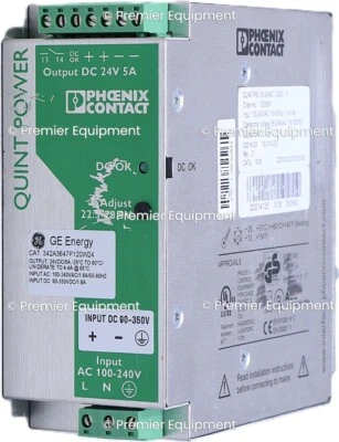 * PHOENIX CONTACT QUINT-PS-100-240AC/24DC/ 5 24VDC POWER SUPPLY 2938581 - Image 1 of 4