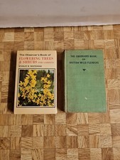 THE OBSERVER’S BOOK OF FLOWERING TREES AND SHRUBS FOR GARDENS HARDBACK X2 #C