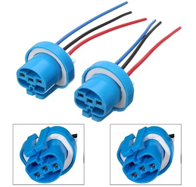 Wire Pigtail Female P 9007 HB5 Head Light Two Harness Bulb Halogen Plug Socket - Image 1 of 4