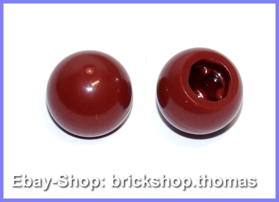 Lego 2 x Technic Kugel Ball dunkelrot - 32474 - Ball Joint Dark Red - NEU / NEW - Bild 1 von 1
