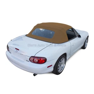 Parte superior convertible Miata, tapa de vinilo convertible bronceado 90-05, ventana de vidrio sin cremallera - Imagen 1 de 9