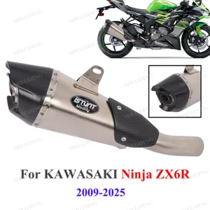 Silenciador de escape de carbono AT2 Slip On para Kawasaki Ninja ZX-6R 09-25 - Imagen 1 de 5