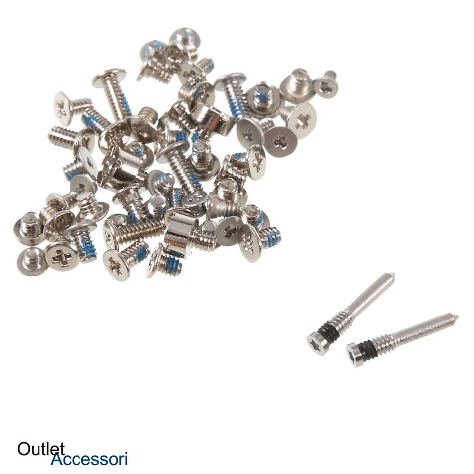 Set Kit COMPLETO Viti Vite Scheda Madre Scocca Apple Iphone X Silver Bianco 10 - Immagine 1 di 1