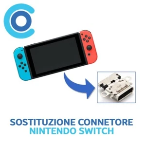 SOSTITUZIONE CONNETTORE RICARICA NINTENDO SWITCH RICOSTRUZIONE PISTE DANNEGGIATE - Foto 1 di 1