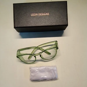 New Leon Designs Green Glasses (No Prescription In Them) - Picture 1 of 4