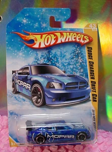 2010 Hot Wheels DODGE CHARGER DRIFT CAR#43❄️Snowflake card ❄️blue;mopar☆ - Picture 1 of 3