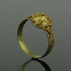 Fabulous Ancient Byzantine Gold  Ring Circa - 9Th Century Ad  (8872)