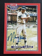 MAURY WILLS ~ 1995 Sonic Baseball Greats Signed Autograph(d.2022) Only 1 on Ebay