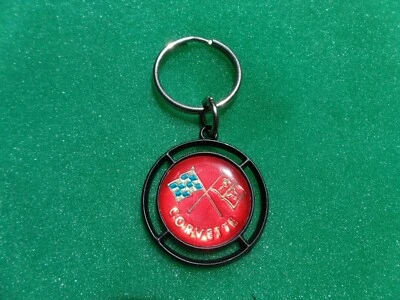NUEVO NOS Chevrolet Corvette Vintage Metal Coche Llavero B-E Industries EE. UU. Foto 1 de 2