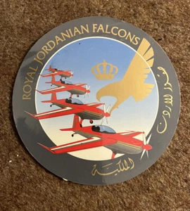 Royal Jordanian Falcons Aerobatic Display Team Sticker Extra 3000 RAF Plane - Picture 1 of 2