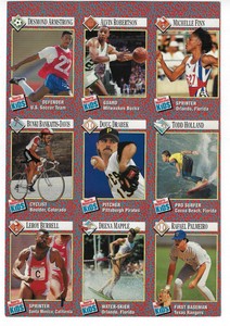 1991 SPORTS ILLUSTRATED FOR KIDS UNCUT SHEET OF 9 CARDS 262-270