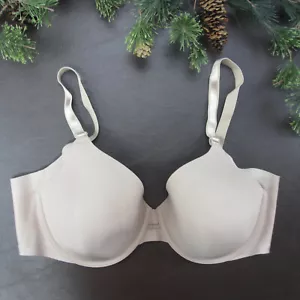 Warners Bra 38D Beige Padded Underwire Adjustable Clasp Back - Picture 1 of 10