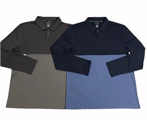 Tek Gear Mens Pullover Golf Polo Shirt Size XL-XXL Dark Blue Gray Long Sleeves - Picture 1 of 15
