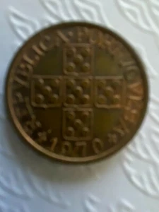 1970 Portugal Republic (Republica Portuguesa)  50 Centavos Coin - Picture 1 of 2
