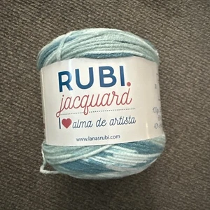 Rubi Jacquard Garn 1 Knäuel türkis bunt 325m - Bild 1 von 3