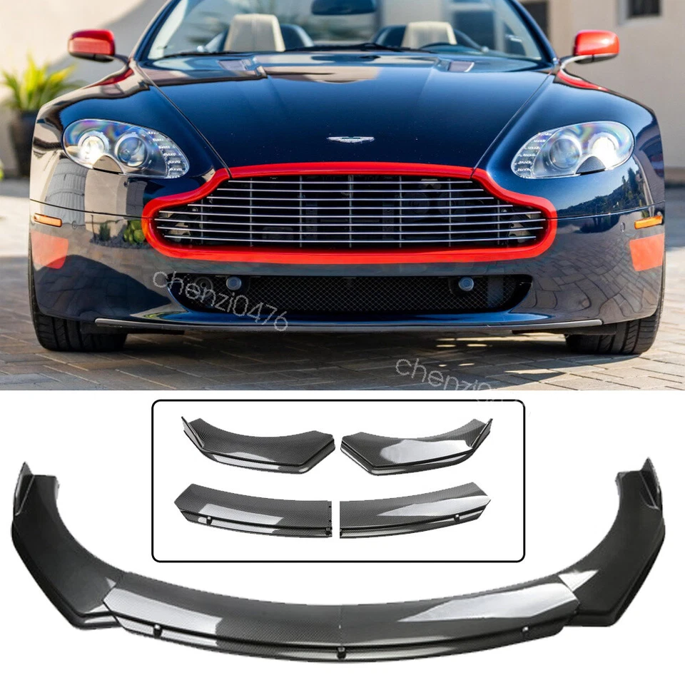 For Aston Martin V8 Carbon Fiber Style Front Bumper Lip Splitter Body Kit - Imagem 1 de 4