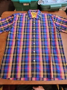 Roper Performance Hombre MEDIANO S/S Multicolor Cuadros Ventilado Botón Nuevo con Etiquetas. GB19 - Imagen 1 de 12