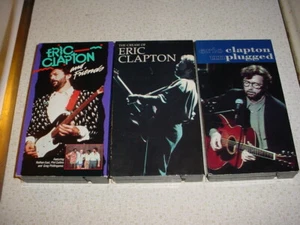 3 VHS ERIC CLAPTON "CREAM OF" "AND FRIENDS" PHIL COLLINS, UNPLUGGED - Imagen 1 de 2