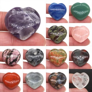 Piedra de amor corazón talla piedra palma cristal energía reiki curación regalo decoración - Imagen 1 de 76
