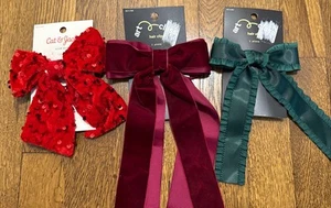 Art Class Cat & Jack Ruffled Edge Satin Bow Hair Clip Barette - Picture 1 of 7