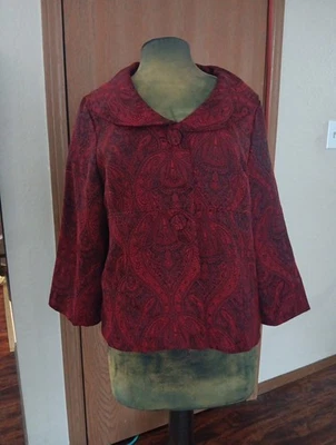 Chaqueta Blazer Elementz Talla Mediana M Rojo Negro Diseño Genial Foto 1 de 4