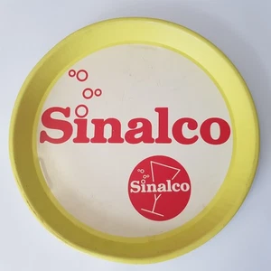 Vintage Sinalco Serving Tin Drinks Tray round 1950s Soft Drink Germany Soda 30cm - Picture 1 of 15