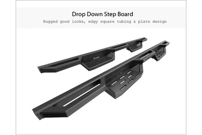 For Toyota Tacoma 95-04 6" ST Drop Style Cab Length Black Rectangular Nerf Bars Foto 1 de 4