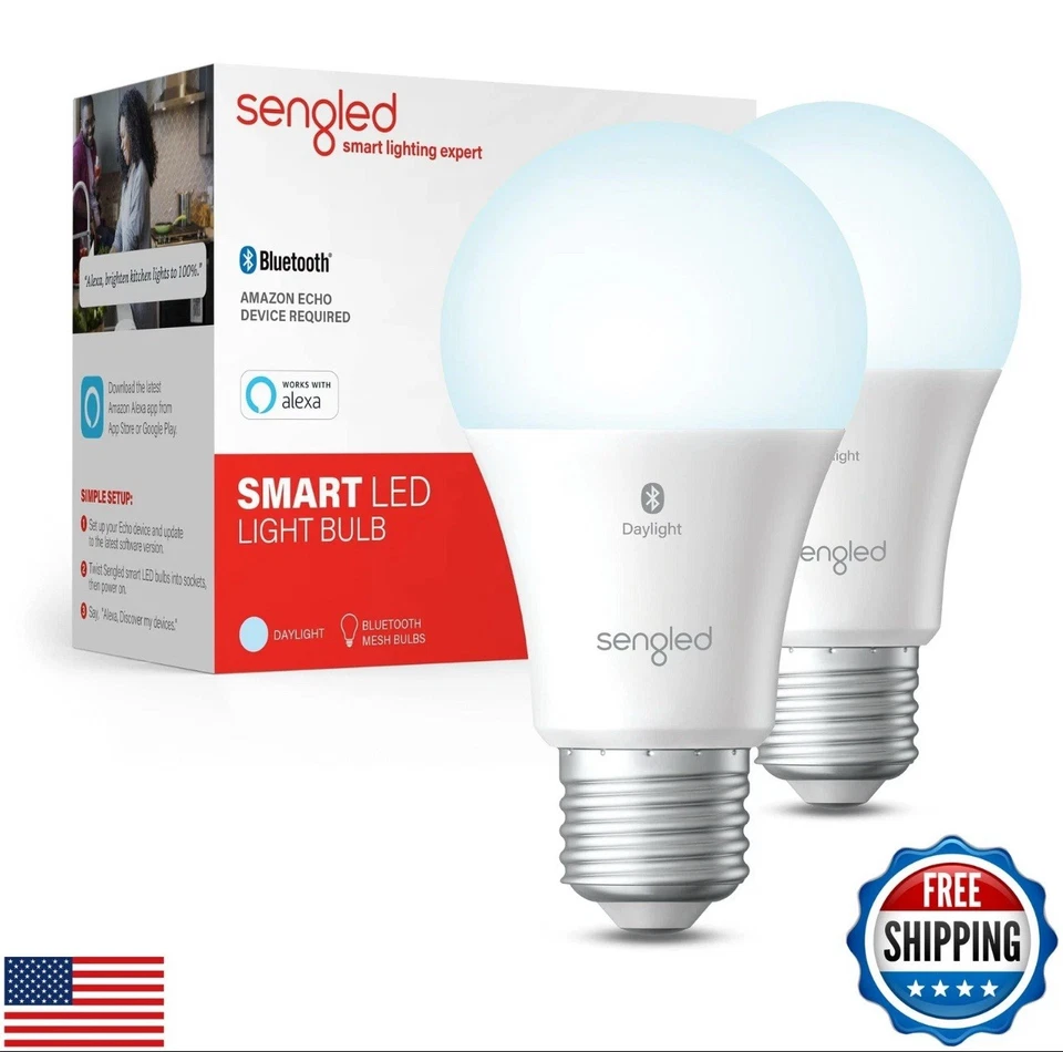 Sengled Smart Light Bulb Bluetooth Mesh Smart Bulb That Works with Alexa Only...